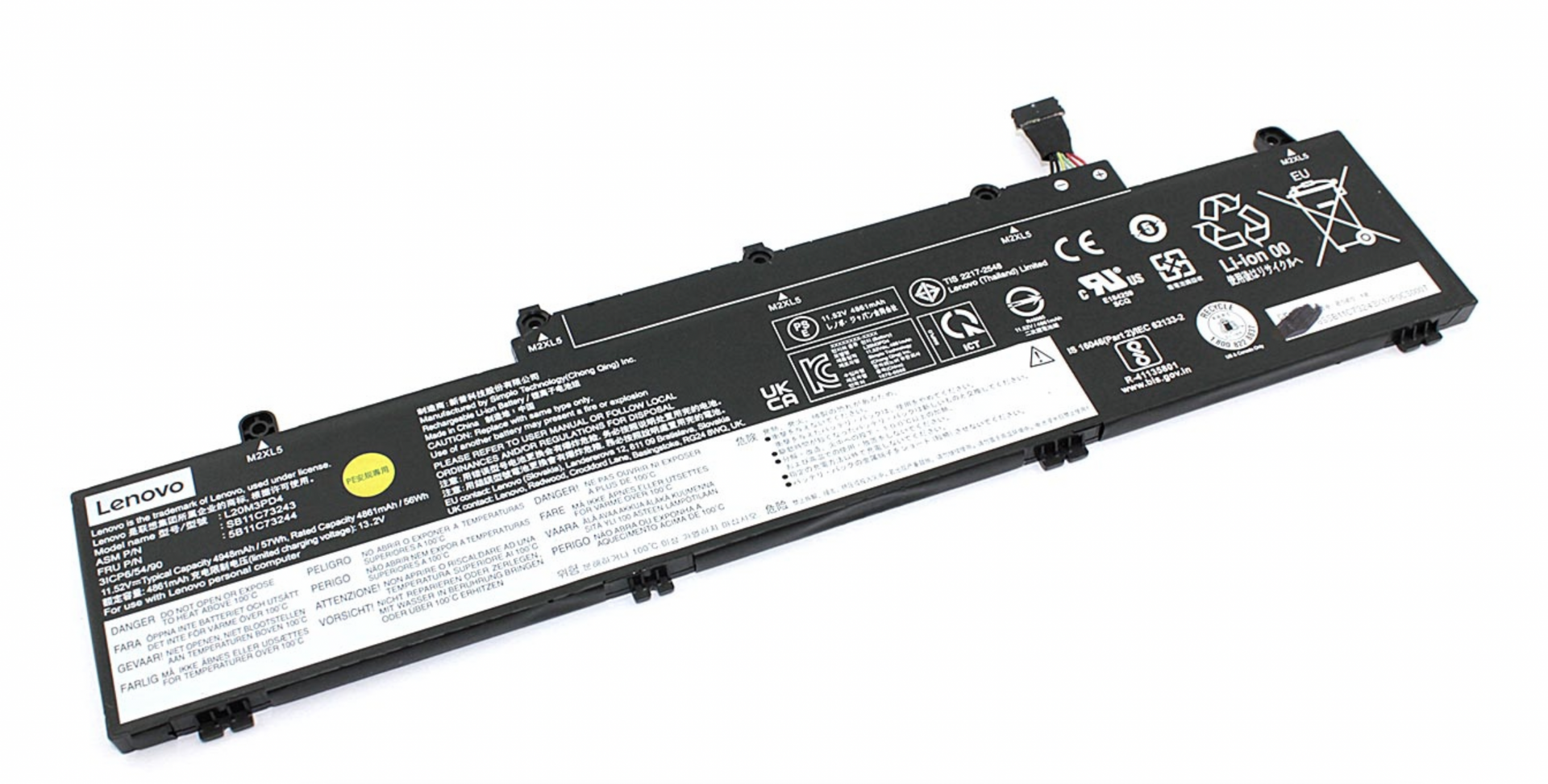 Аккумулятор Lenovo ThinkPad E14 gen 2/3 11.52V, 57Wh, Original