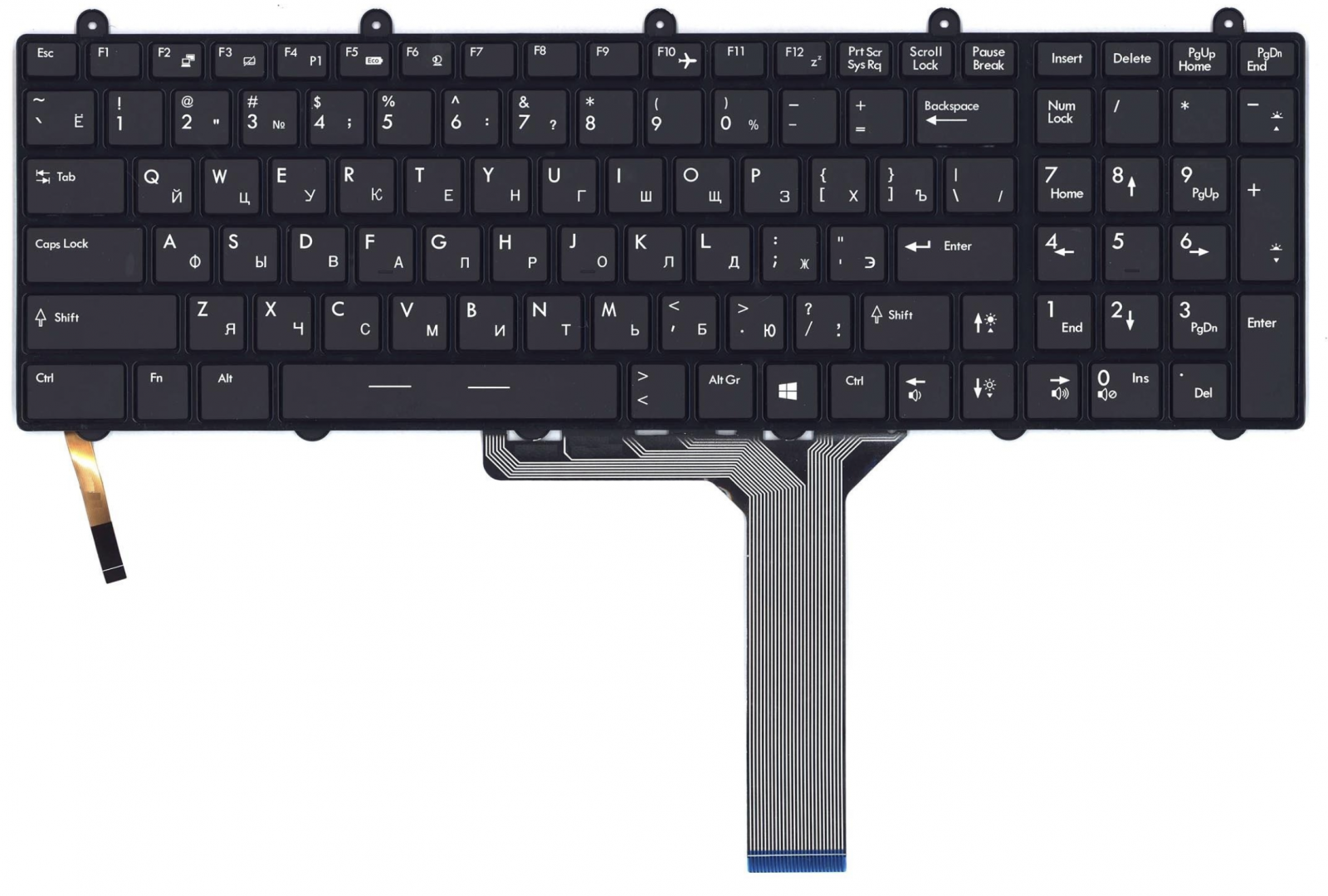 Клавиатура MSI GE70 с рамкой, подсветка RGB, OEM