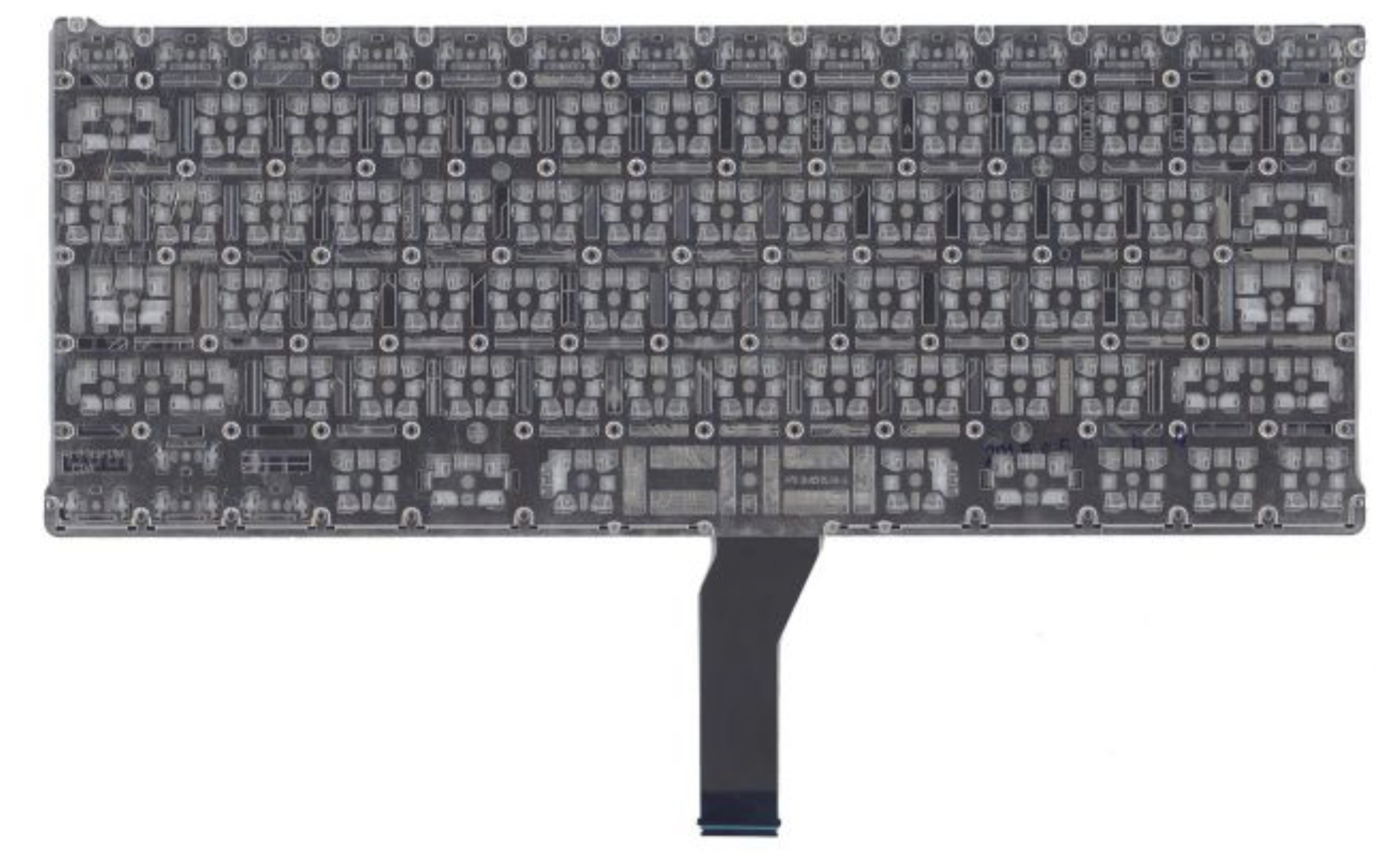 Клавиатура Apple MacBook Air 13.3" середина 2012 A1466 (MD231LL/A) с подсветкой, плоский ENTER, OEM