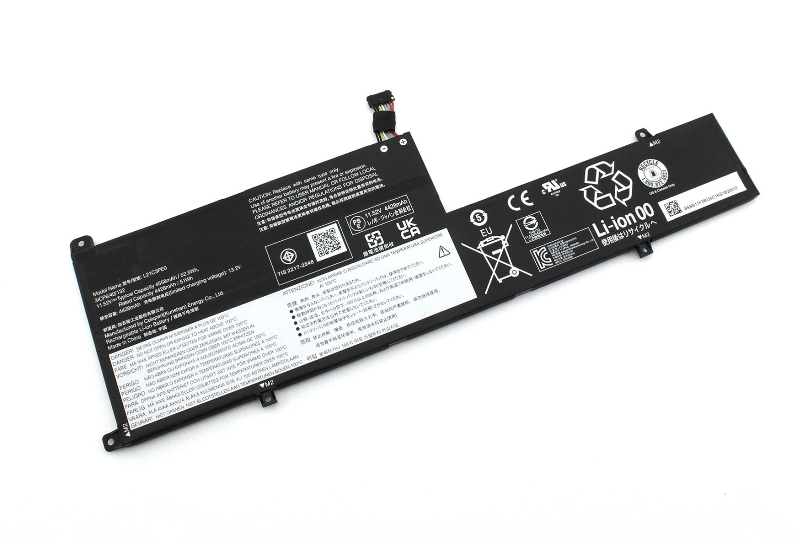 Аккумуляторная батарея для Lenovo Flex 5 14IAU7 (L21M3PE2) 11.64V 59Wh