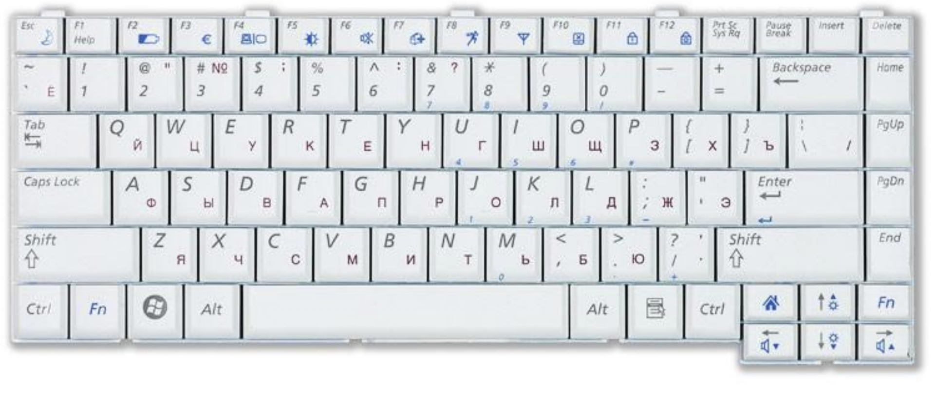 Клавиатура Samsung Q310 белая, OEM