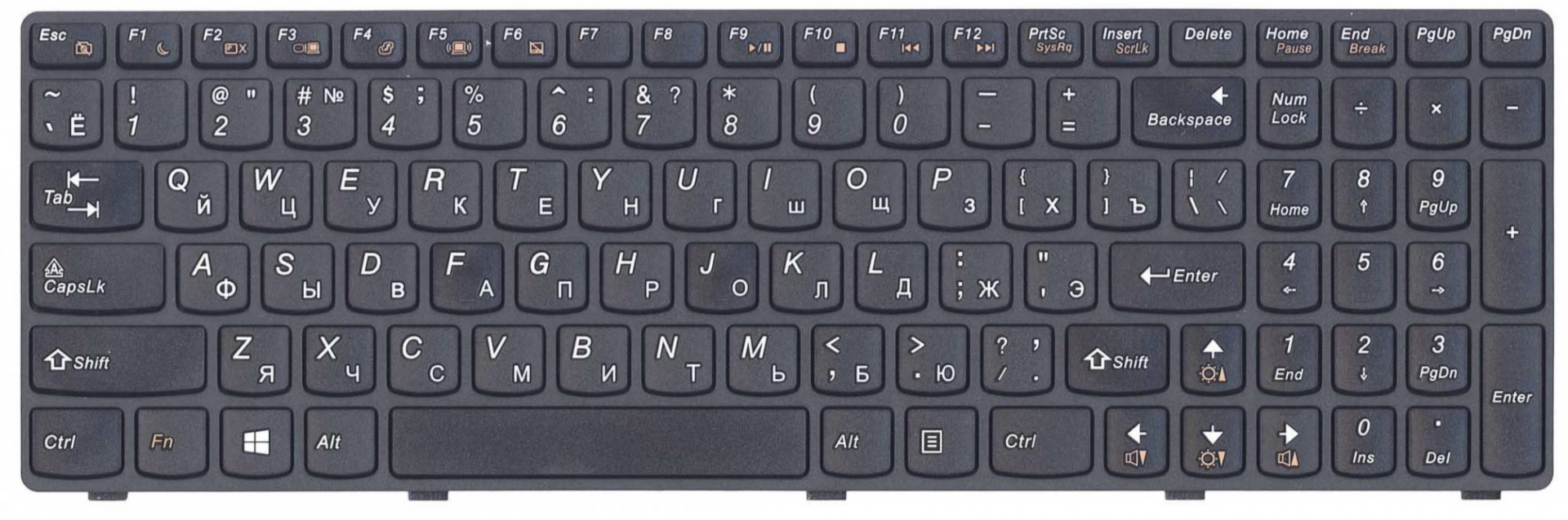 Клавиатура Lenovo IdeaPad G700 версия 2, OEM