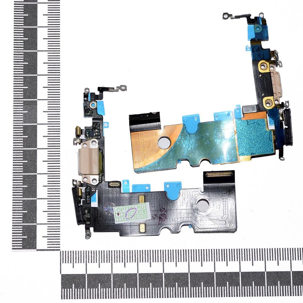 Шлейф iPhone 8 + разъем зарядки золото orig Factory