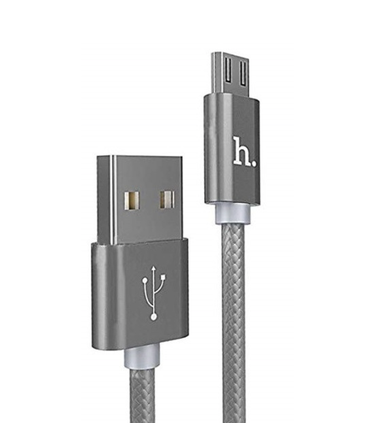 Кабель Hoco Rapid Charging USB-Micro USB 1m серый