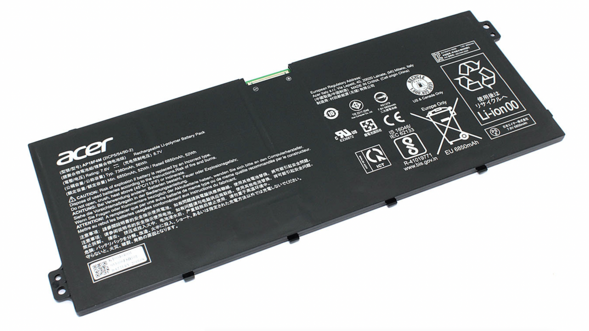 Аккумулятор Acer Chromebook 714 CB714-1WT-P0VD 7.6V, 6850mAh, Original