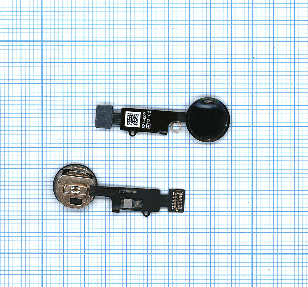 Кнопка HOME в сборе с механизмом и шлейфом для iPhone 7/7 Plus AAA черная