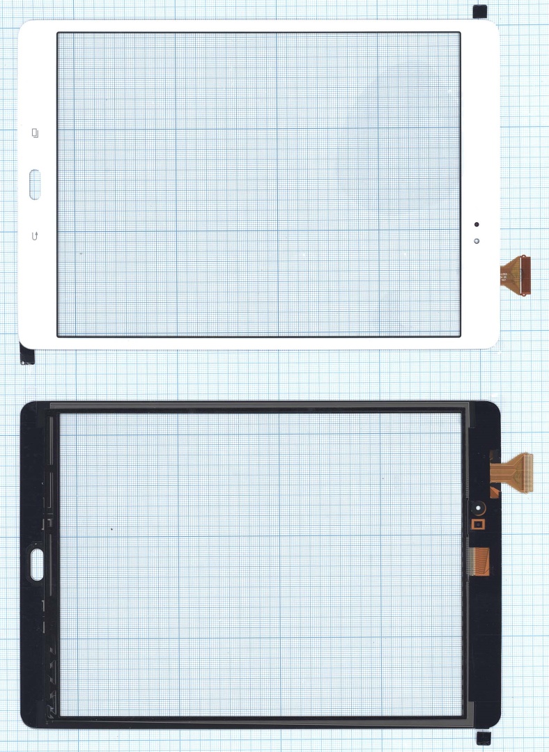 Сенсорное стекло (тачскрин) для Samsung Galaxy Tab A 9.7 SM-T550 белое