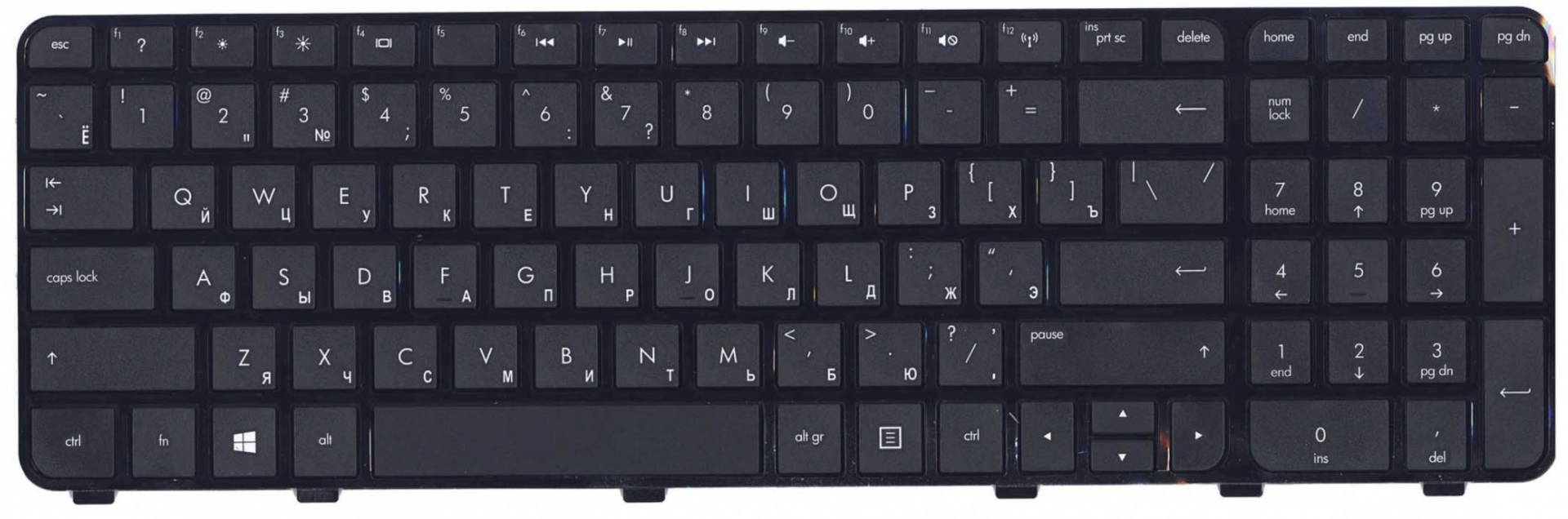 Клавиатура HP Envy dv6-7251sr с рамкой, OEM