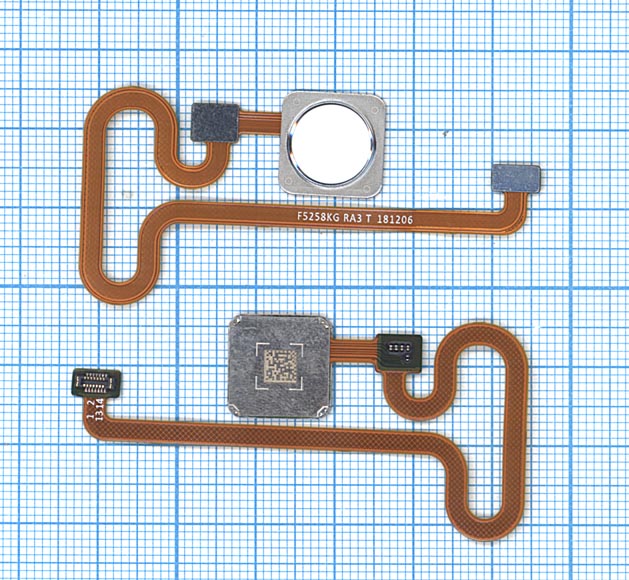 Шлейф со сканером отпечатка пальца для Xiaomi Mi Mix 2s белый