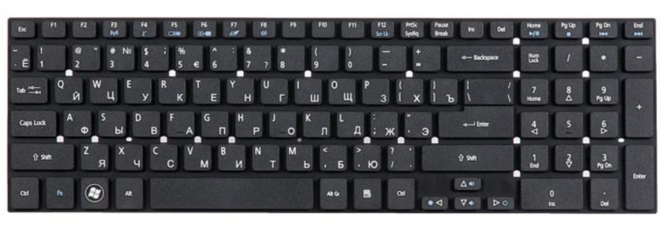 Клавиатура Acer Aspire ES1-711 черная OEM