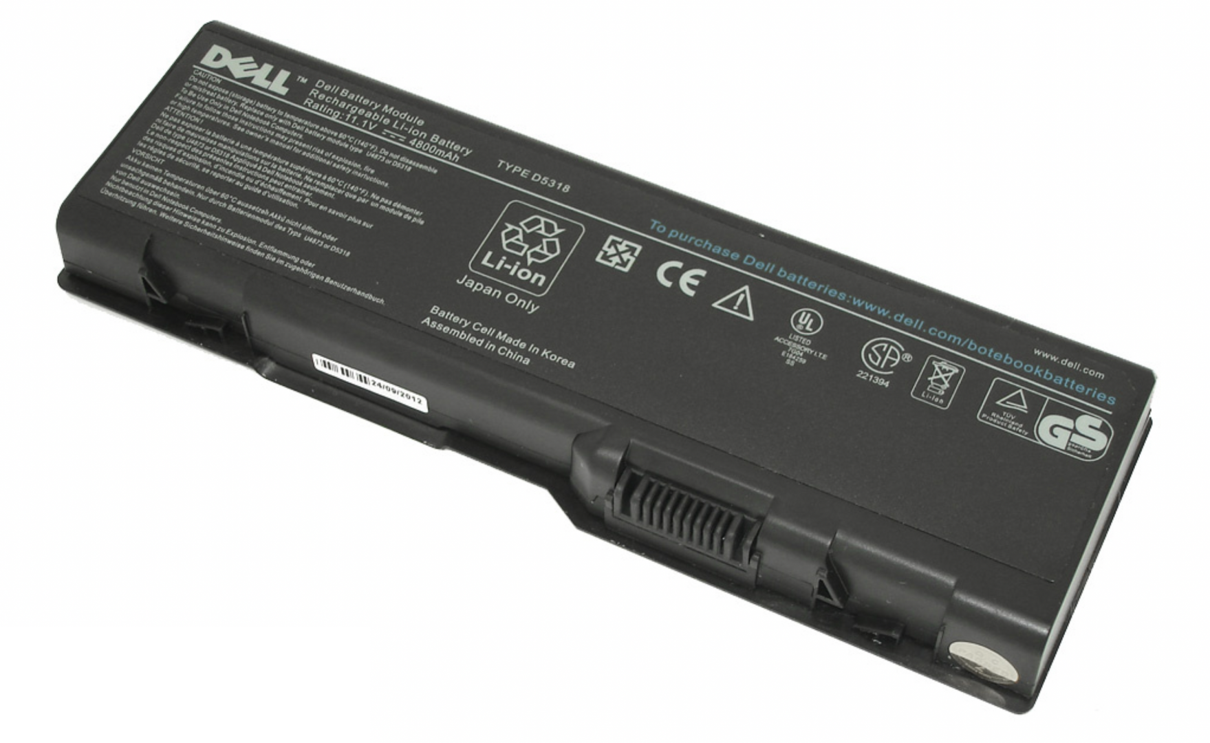Аккумулятор DELL Inspiron 6000 11.1V, 4800mAh, Original