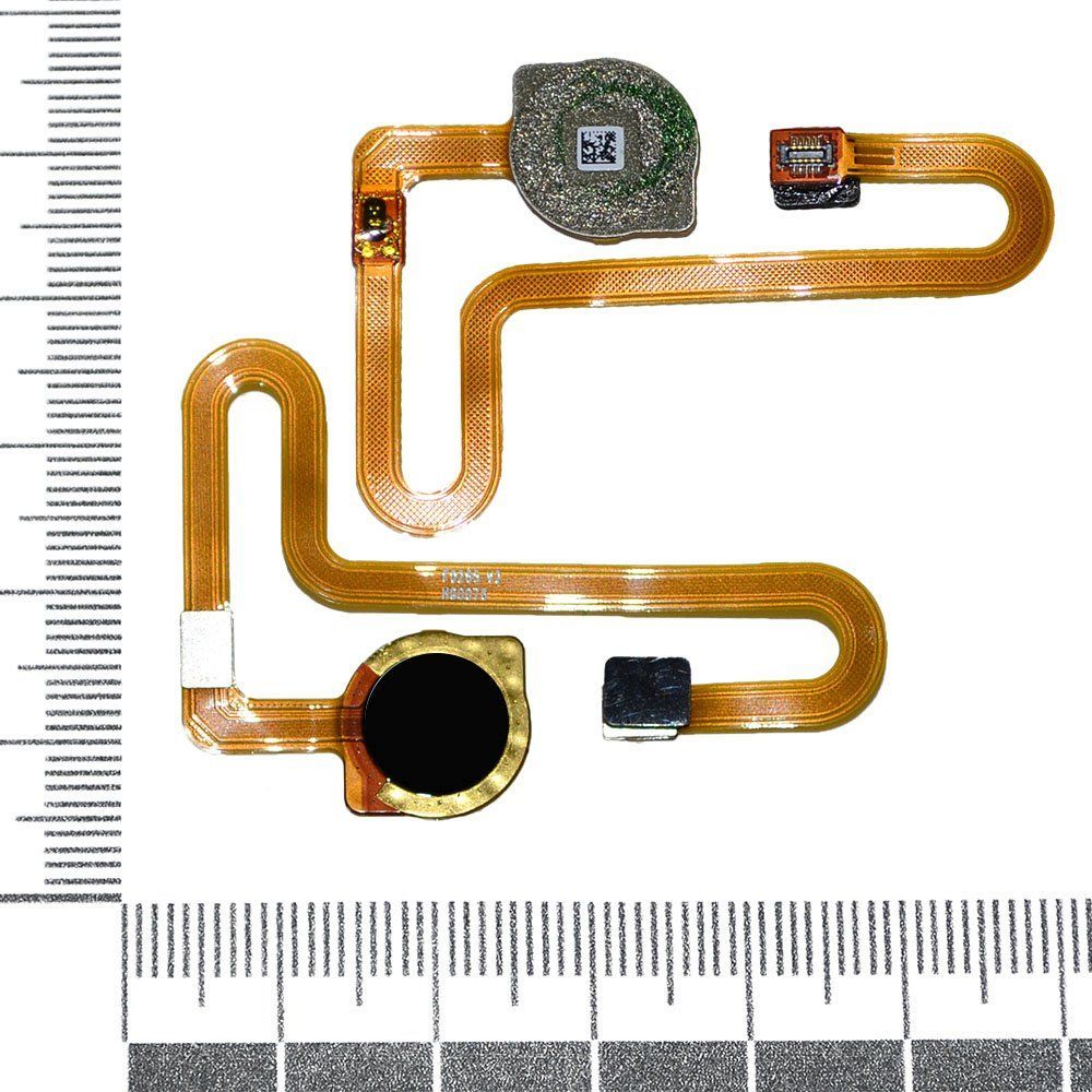 Шлейф Xiaomi Redmi Note 8 + сканер отпечатка пальца черный orig Factory