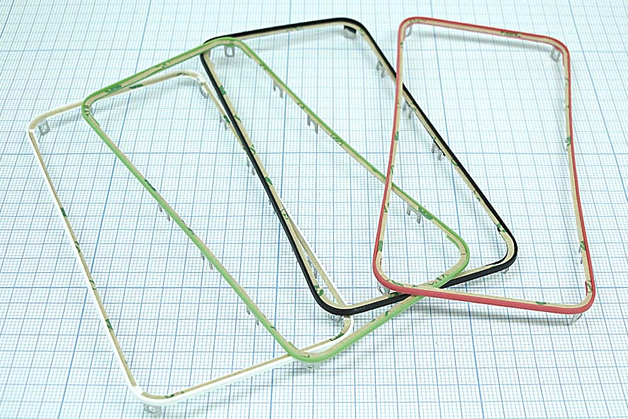 Рамка дисплея и тачскрина для Apple iPhone 4G голубая