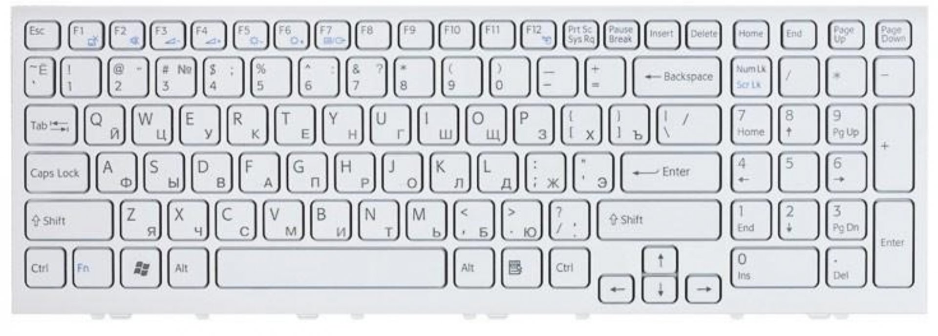 Клавиатура Sony VAIO VPCEH2C1E/W OEM