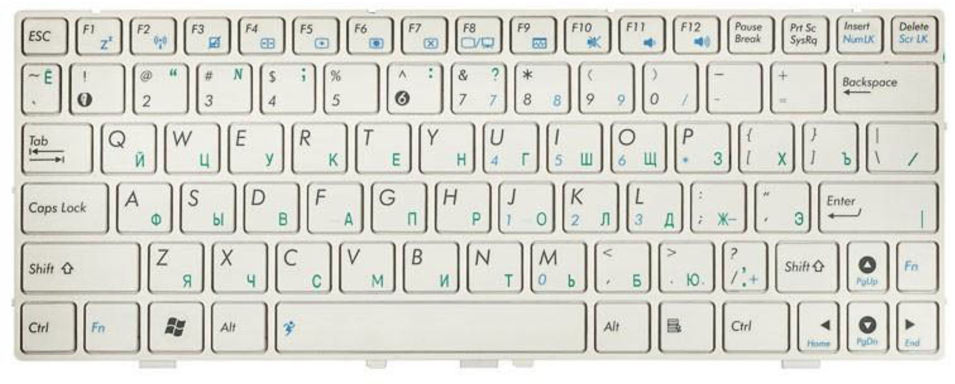 Клавиатура ASUS Eee PC 1000HA OEM