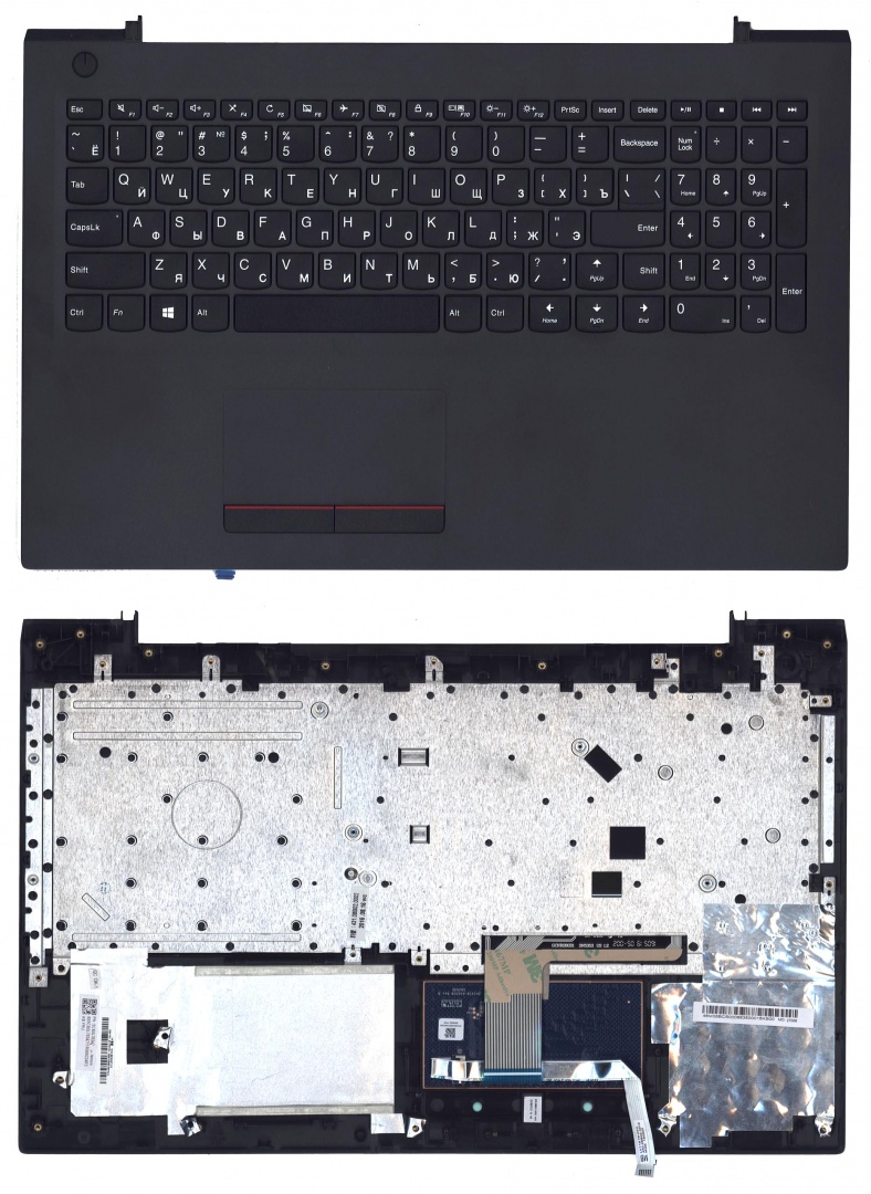 Клавиатура для ноутбука Lenovo V110-15AST топкейс черный