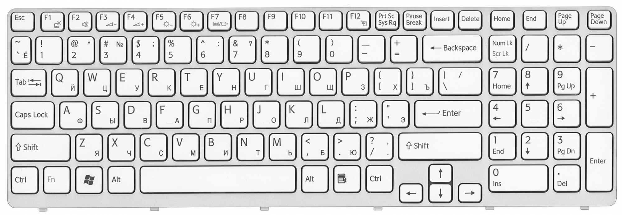 Клавиатура Sony VAIO SVE1512C1RB OEM