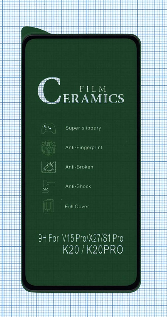 Керамическая пленка (стекло) для OPPO Reno черная