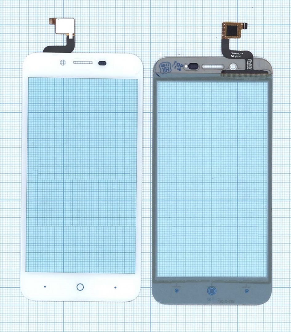Сенсорное стекло (тачскрин) для ZTE Blade L4 белое