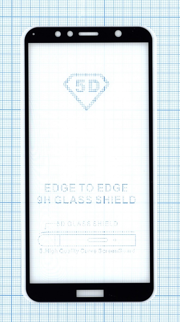 Защитное стекло "Полное покрытие" для Huawei Y6 (2018) белое