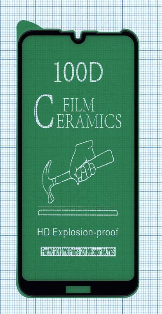 Керамическая пленка (стекло) для Huawei Honor 8A черная