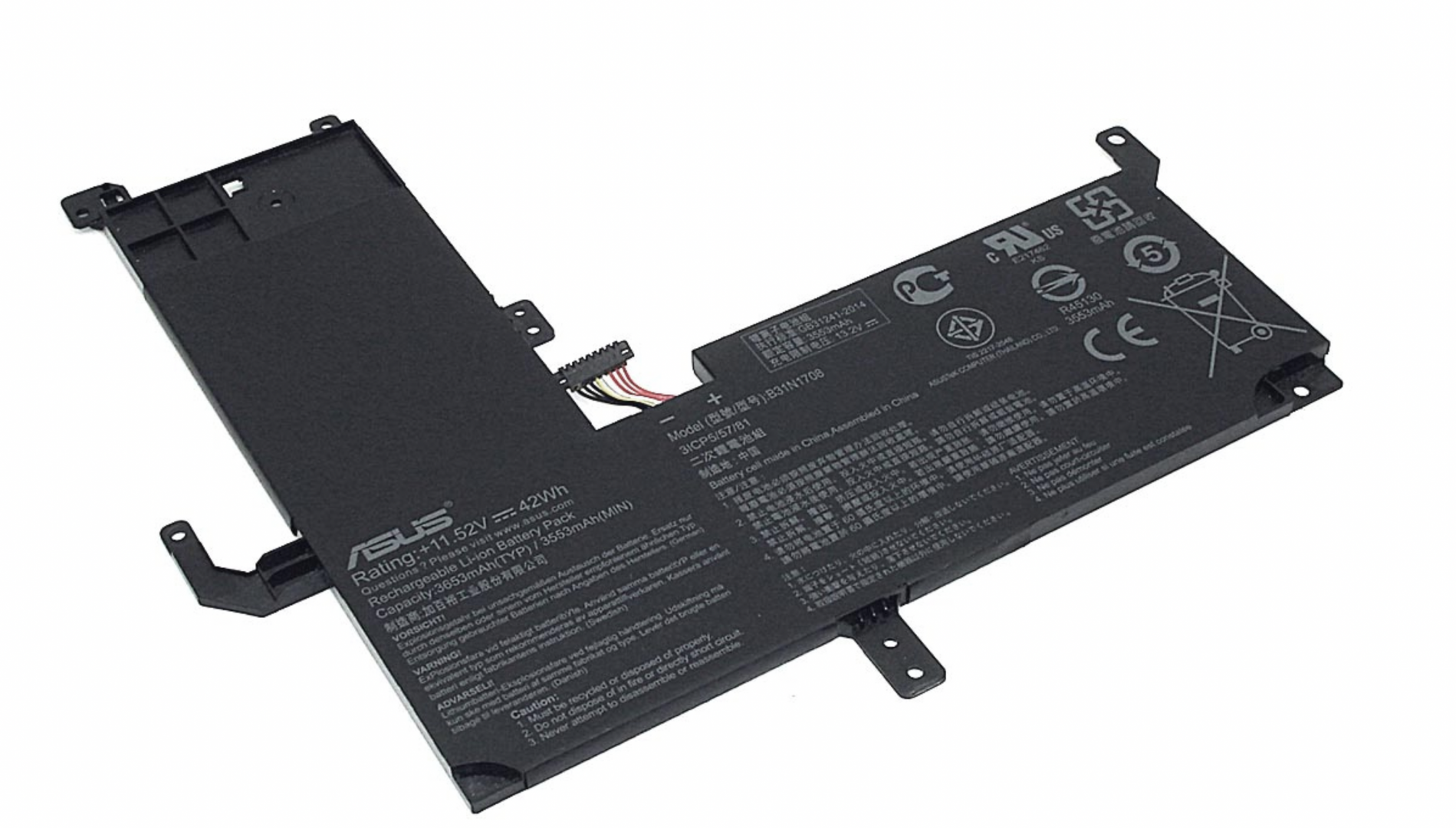 Аккумулятор Asus TP510UQ-E8034T 11.52V, 42Wh, Original