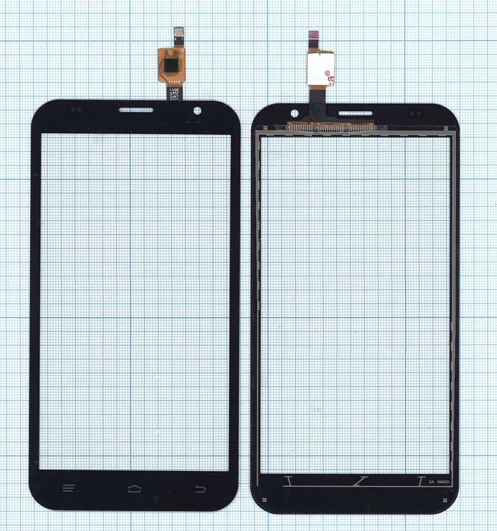 Сенсорное стекло (тачскрин) для Fly FS551 Nimbus 4 черное