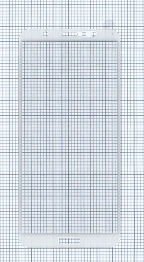 Защитное стекло "Полное покрытие" для Huawei Honor 7A белое