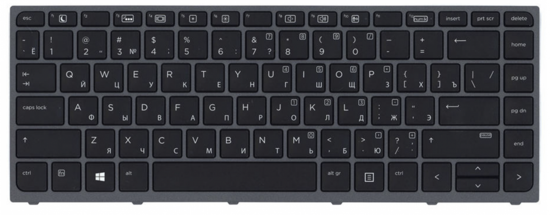 Клавиатура HP ZBook Studio G3 с подсветкой, OEM