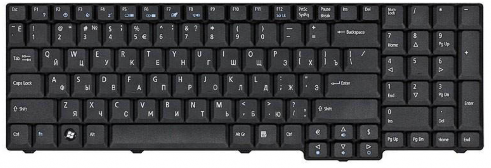 Клавиатура Acer Aspire 9810 OEM