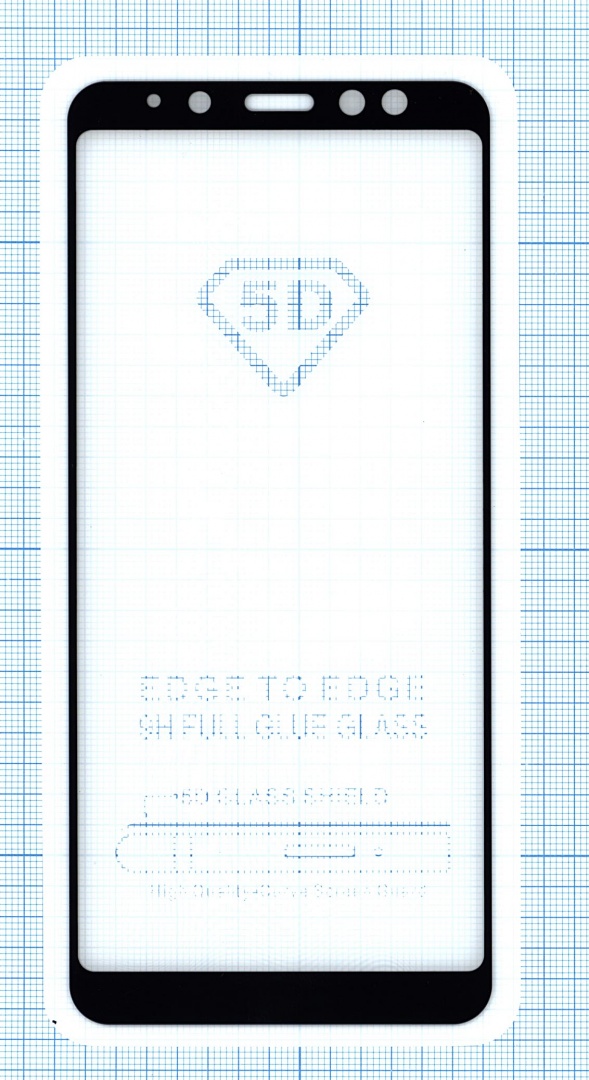 Защитное стекло для Samsung Galaxy A8 Plus черное