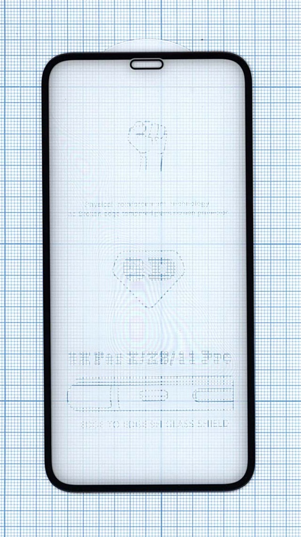 Защитное стекло 6D для Apple iPhone 11 Pro черное