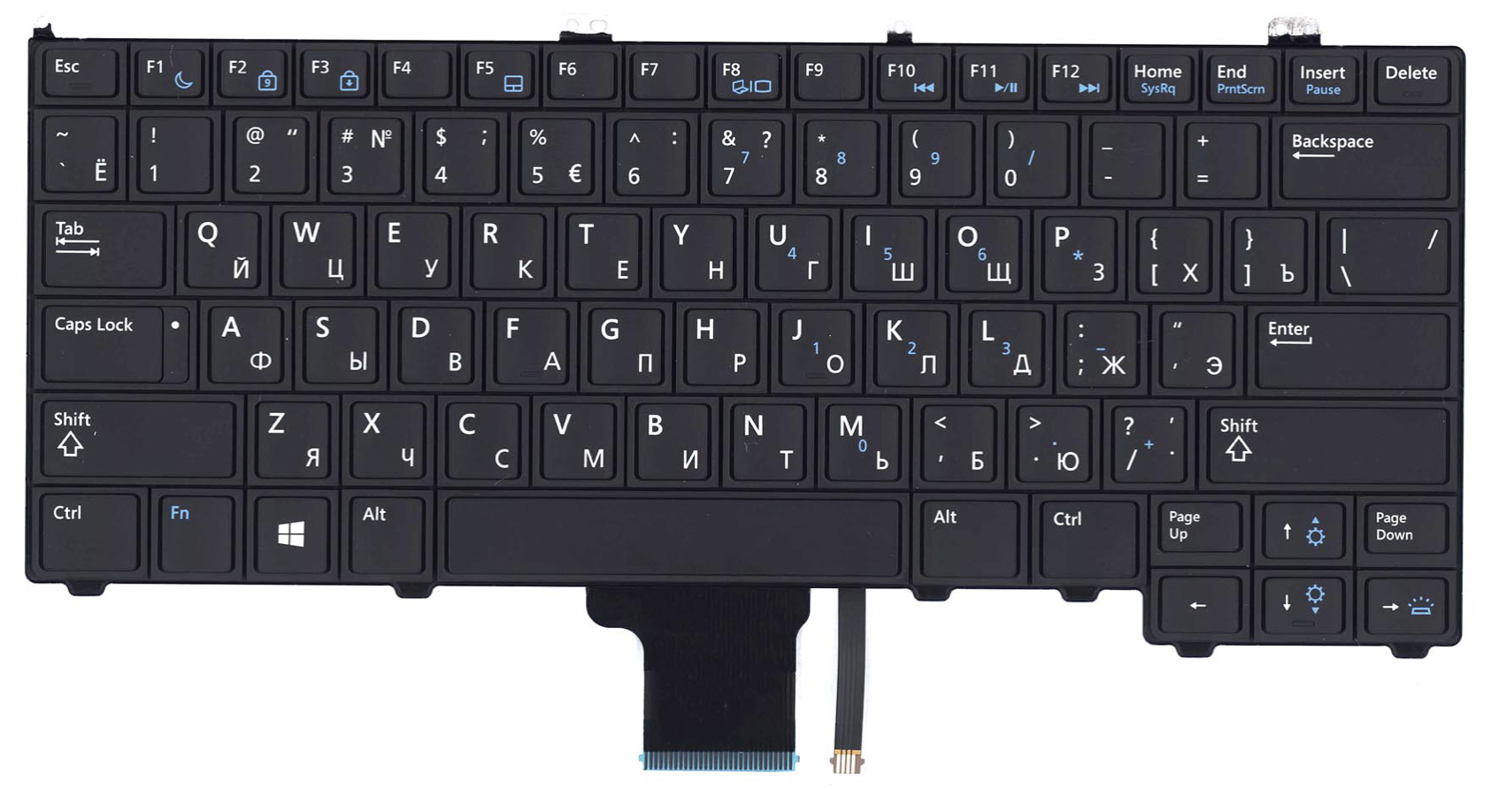 Клавиатура DELL Latitude E7420 с подсветкой, OEM