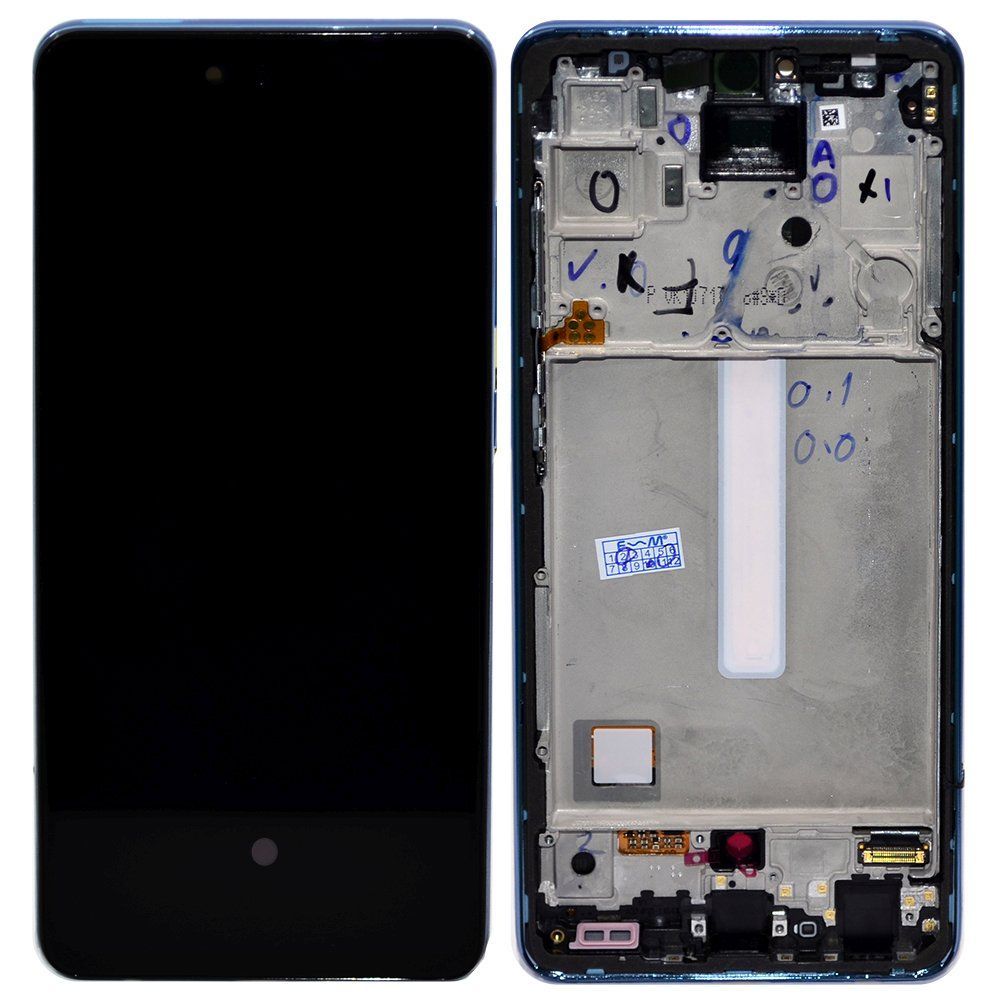 Дисплей Samsung SM-A525F/Galaxy A52 + тачскрин в рамке голубой Oриг 100%