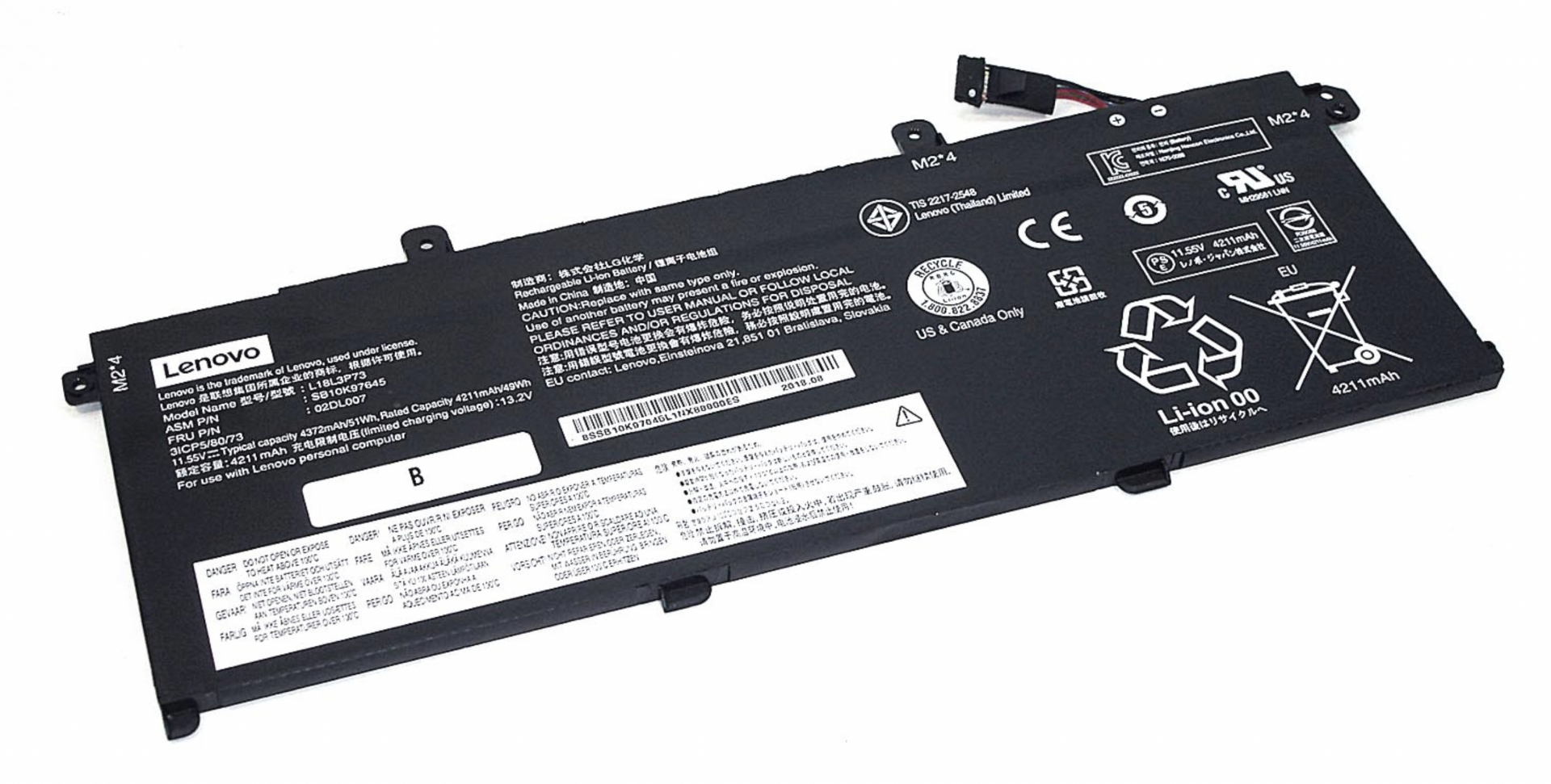 Аккумулятор Lenovo ThinkPad T490 20N2A006CD 11.55V, 4372mAh, Original