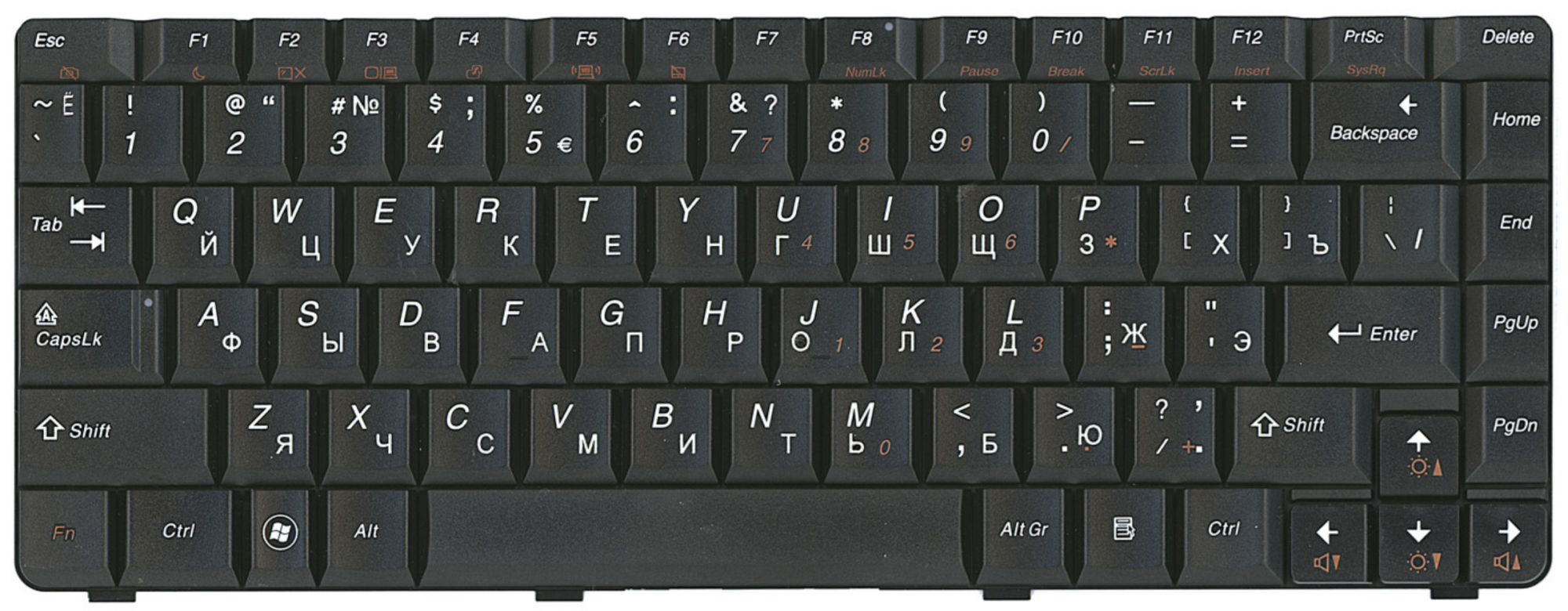 Клавиатура Lenovo IdeaPad U450A OEM