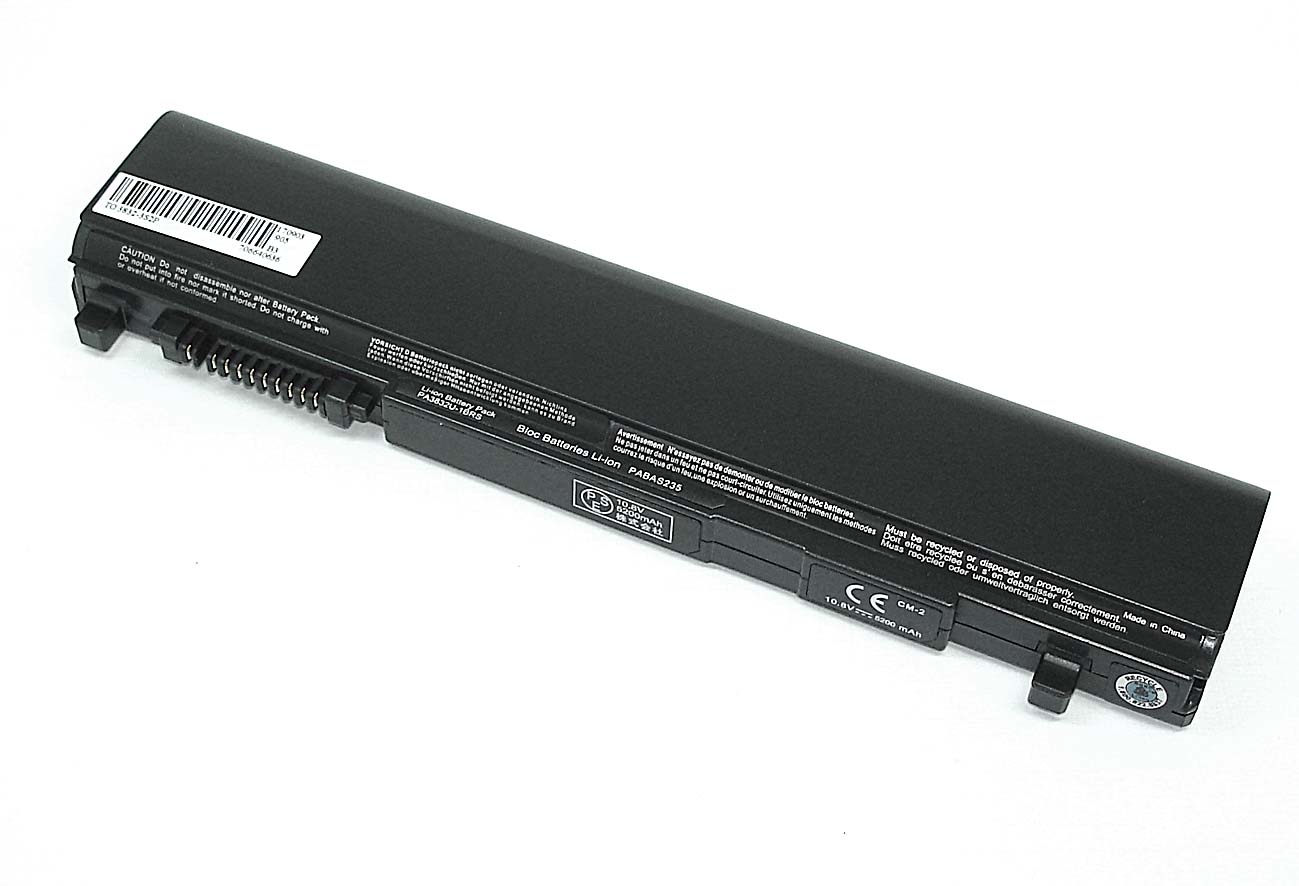 Аккумуляторная батарея для ноутбука Toshiba Portege R500 600 A600 (PA3832U-1BRS) 5200 mAh OEM черная