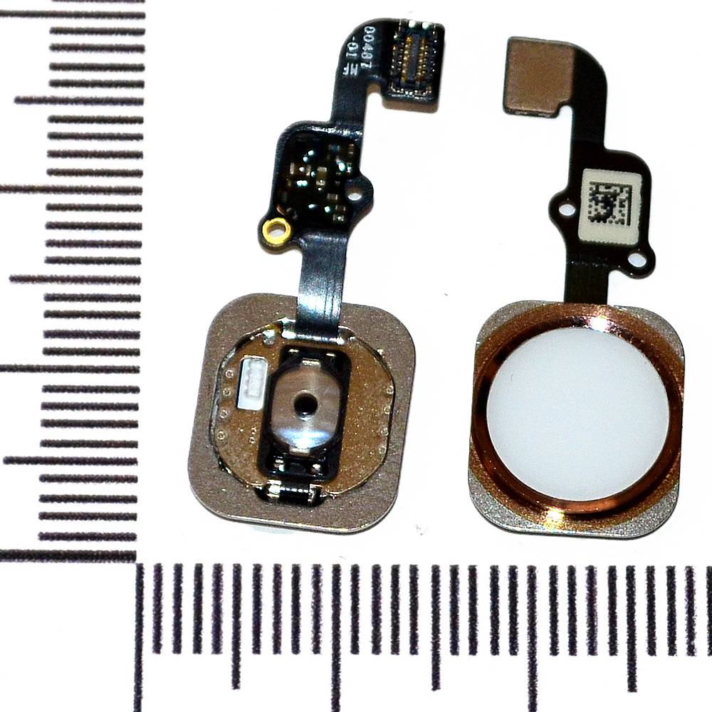 Механизм кнопки HOME iPhone 6S с толкателем и шлейфом розовое золото