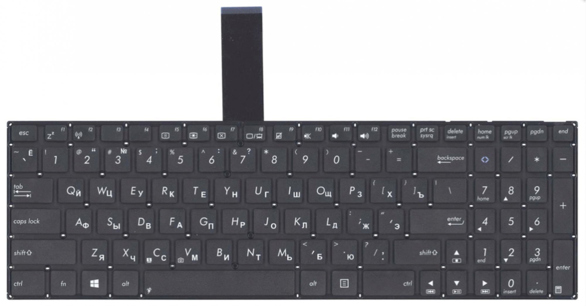 Клавиатура ASUS X550CC без рамки, плоский Enter, OEM