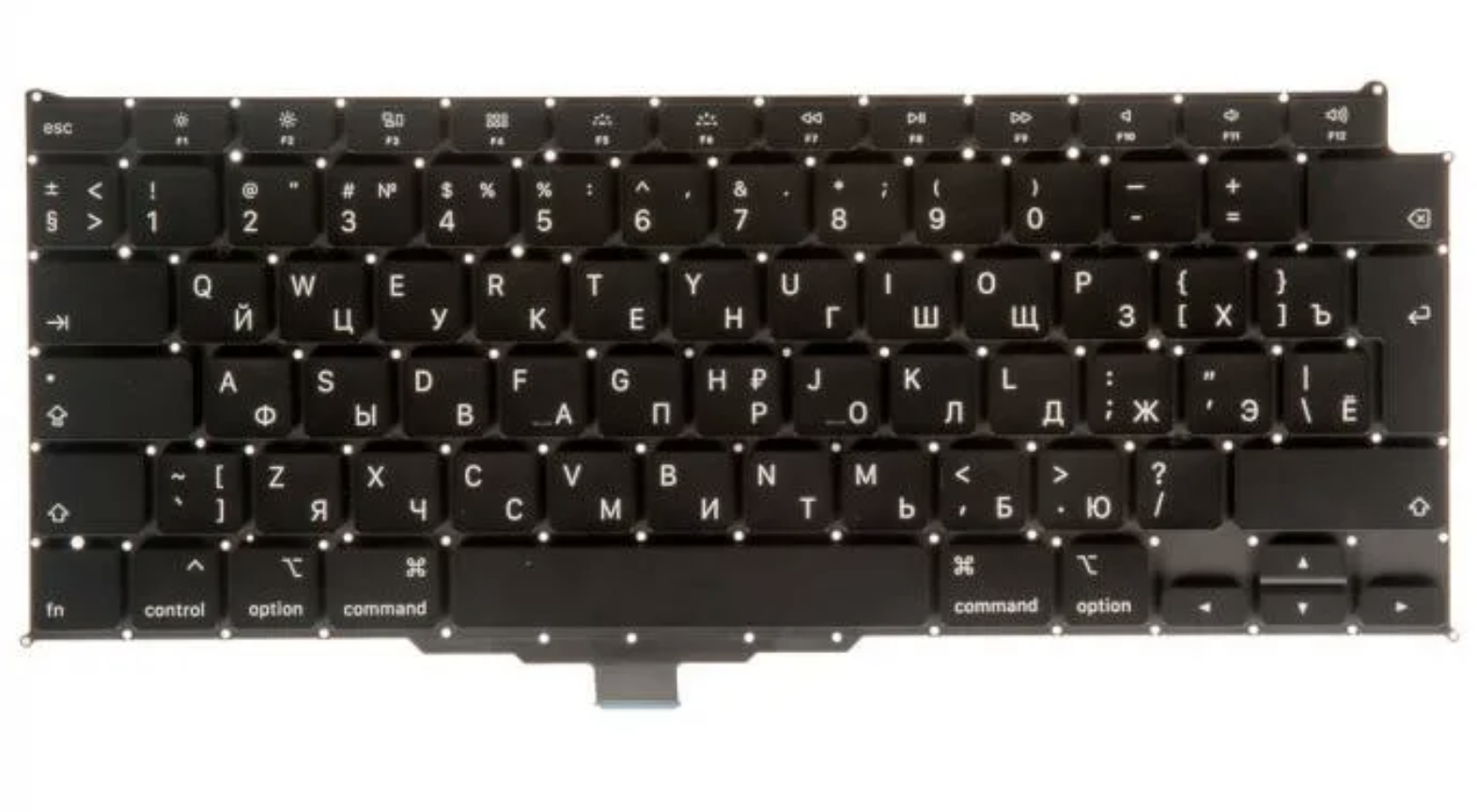 Клавиатура Apple MacBook Air 13 Retina A2179 Early 2020 большой Enter черная
