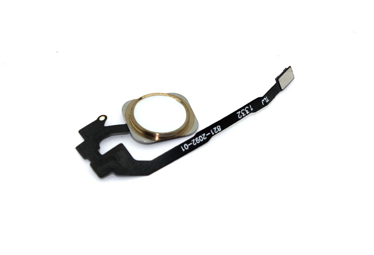 Кнопка HOME в сборе с механизмом и шлейфом для iPhone 5S золотая