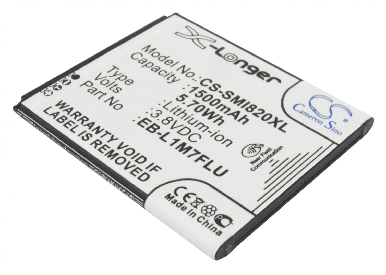 Аккумулятор CS-SMI820XL EB-L1M7FLU для Samsung Galaxy S III Mini/ GT-i8190T  3.8V / 1500mAh / 5.70Wh