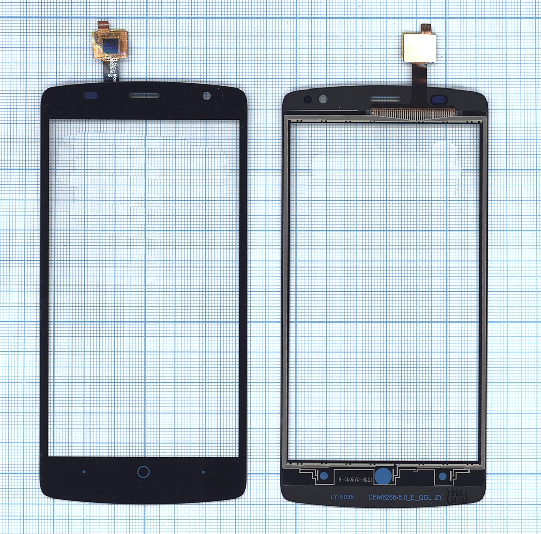 Сенсорное стекло (тачскрин) для ZTE Blade L5 черное