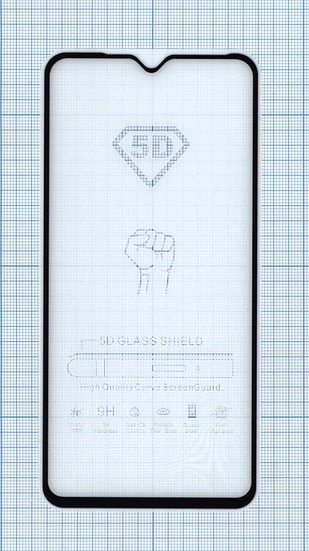 Защитное стекло "Полное покрытие" для Xiaomi Redmi 8 / 8A черное