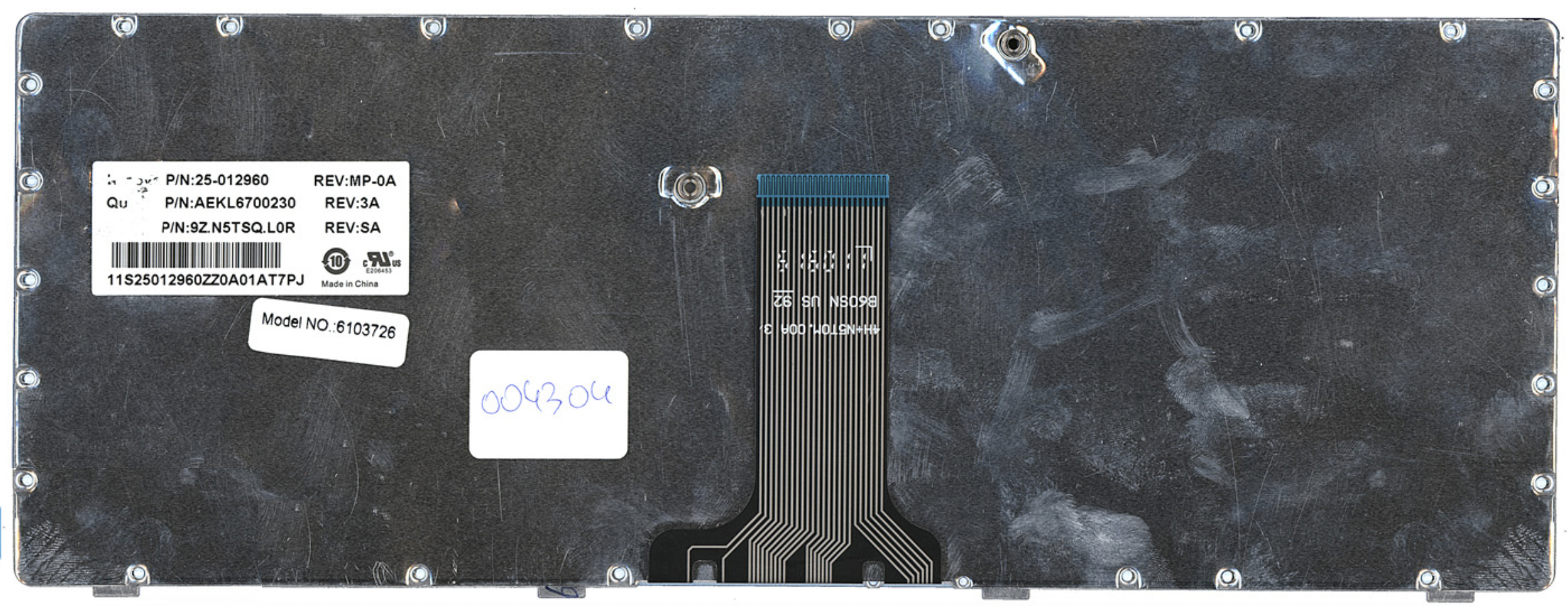 Клавиатура Lenovo IdeaPad Z470 с голубой рамкой, OEM