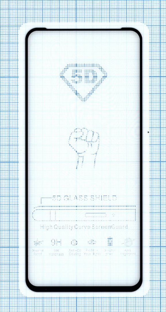 Защитное стекло "Полное покрытие" Huawei Honor 30 черное