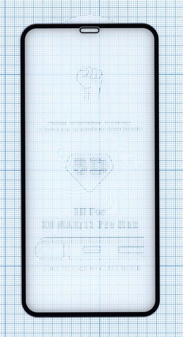 Защитное стекло 4D для Apple iPhone XS Max черное