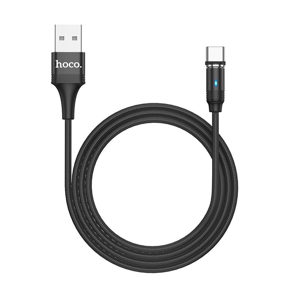 Кабель USB - TYPE-C HOCO U76 магнитный черный (1,2м)