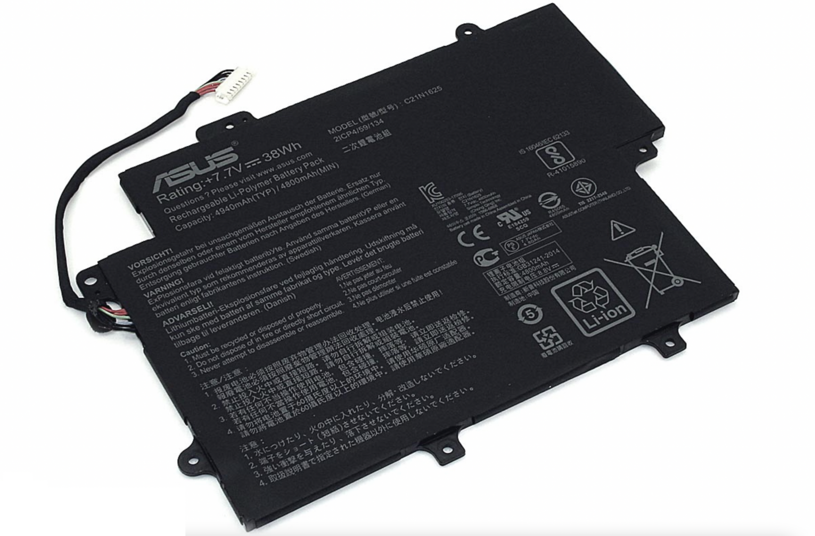 Аккумулятор Asus VivoBook Flip 12 TP203NA-DH22T 7.7V, 4800mAh, Original