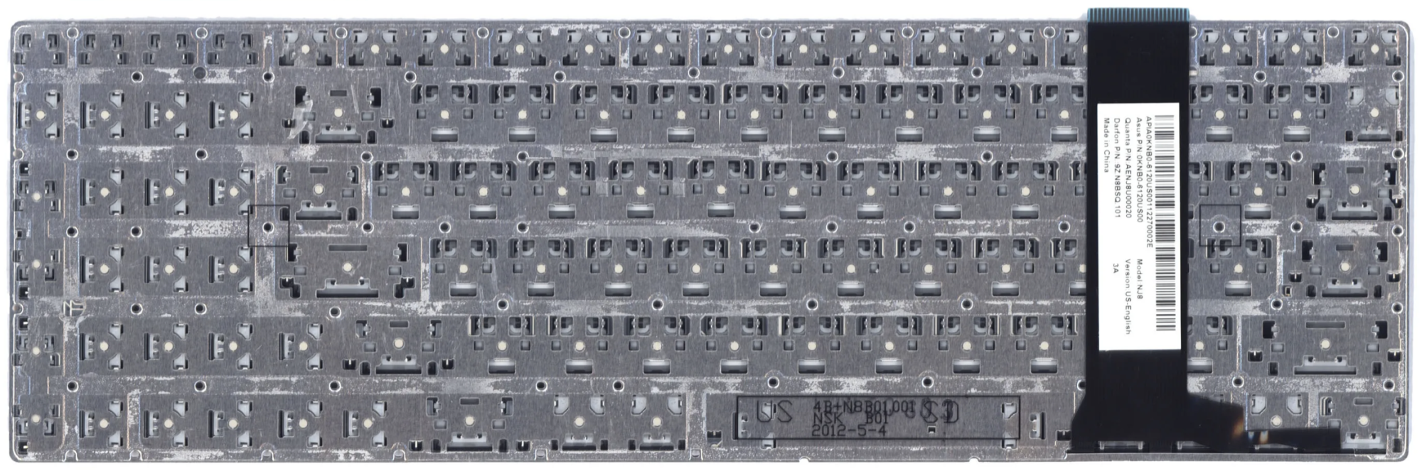 Клавиатура ASUS N76VJ чёрная, OEM